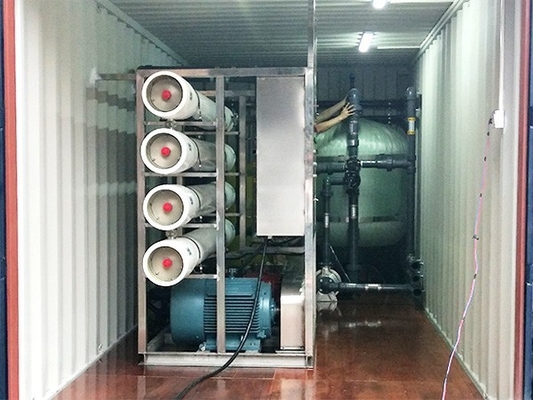Planta de dessanilização Containerized do Seawater da dessanilização solar móvel da planta de dessanilização de Swro da água do mar da planta do RO