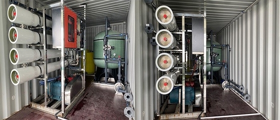 Máquina furada Containerized da dessanilização da água boa do mar da máquina da dessanilização do Seawater da água salgada do furo para a irrigação