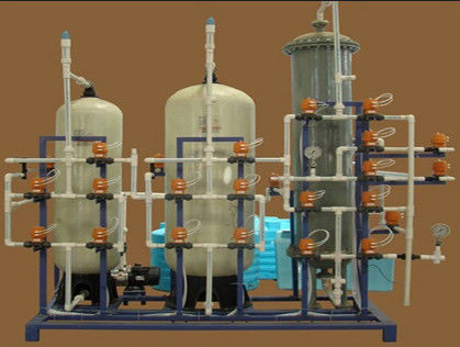 600KG abastecimento de água Deionized laboratório, planta de tratamento da água da desmineralização de FRP