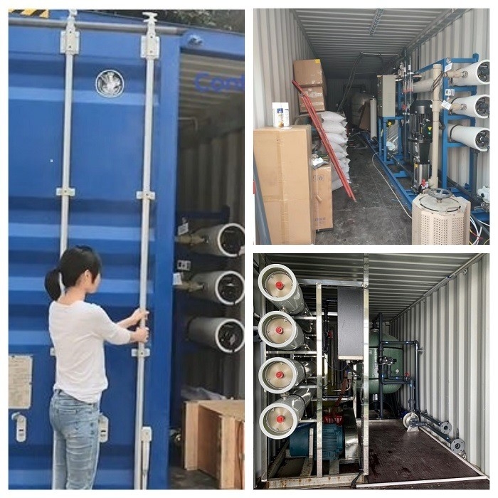 Container rio água salobra poço de poço água subterrânea sistema de osmose reversa para irrigação da agricultura de estufa